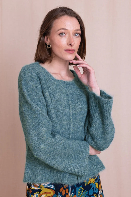 Duck Egg Plain Cropped Jumper