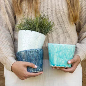 Old Style Dutch Pot - Washed Blues