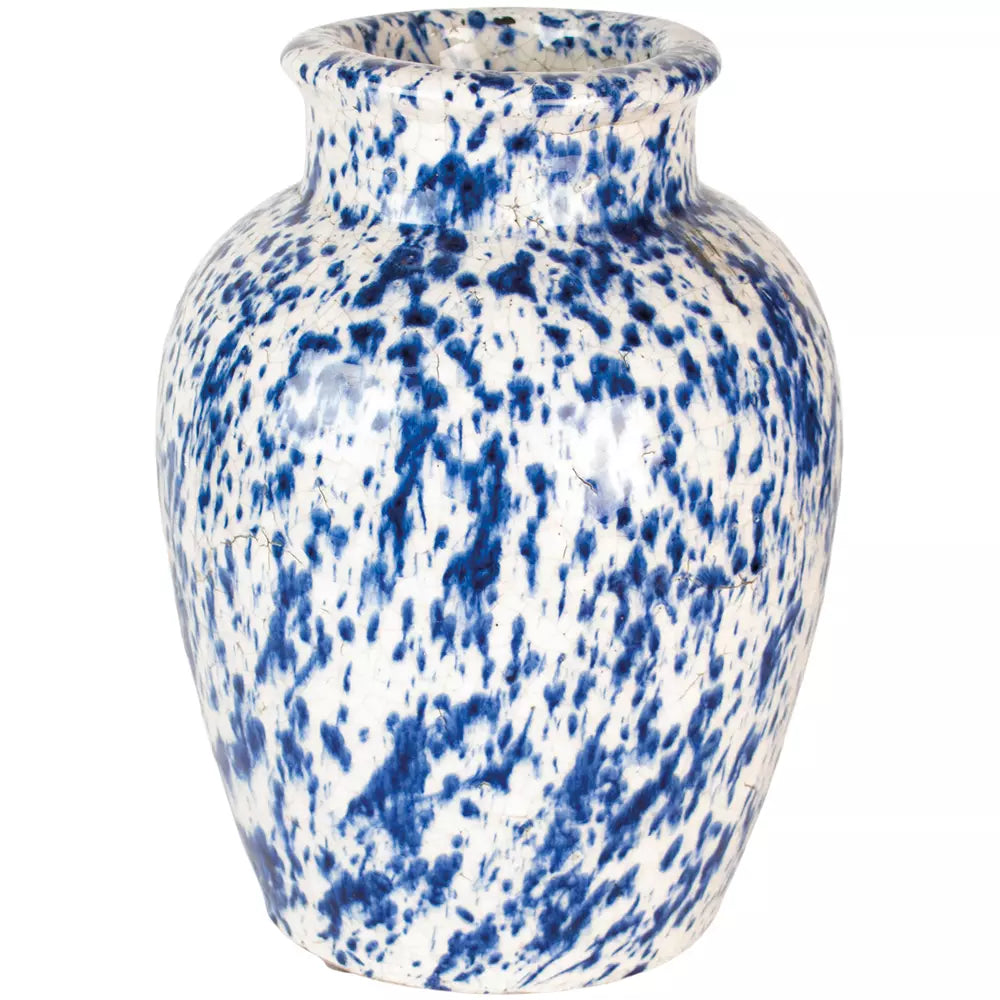 Blue Splatter Vase
