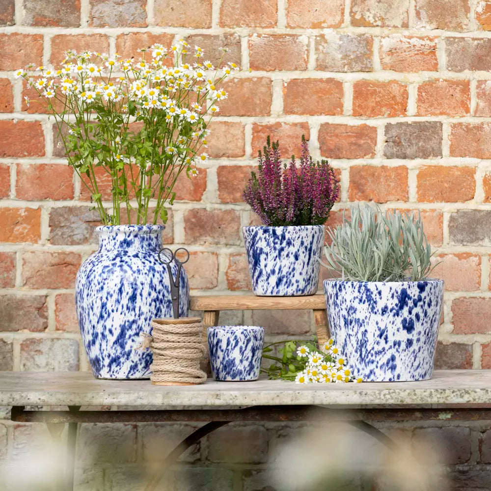 Blue Splatter Vase