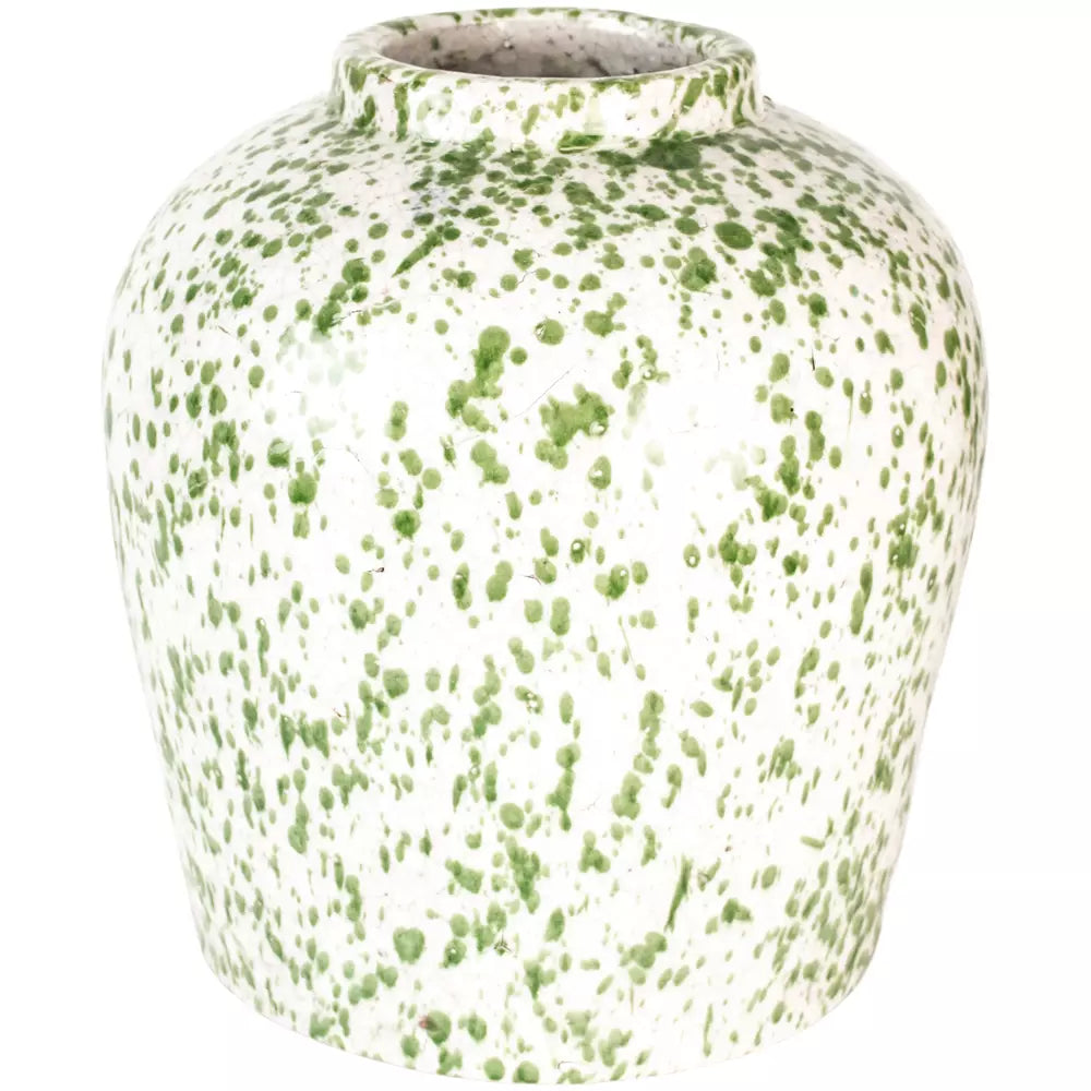 Green Splatter Vase