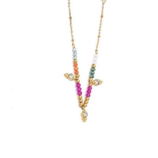 Multi Bead & Drop Necklace