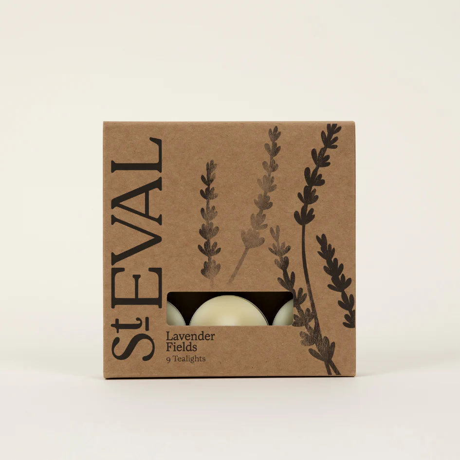 St Eval Scented Tealights, box of 9 -  Lavender Fields