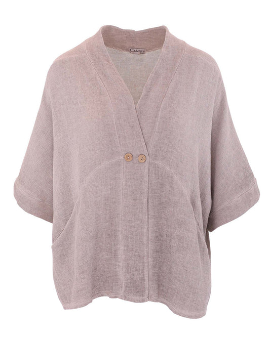 Linen Blend Jacket Truffle