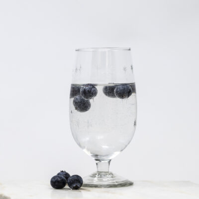 Long Wine Glass with Etched Stars