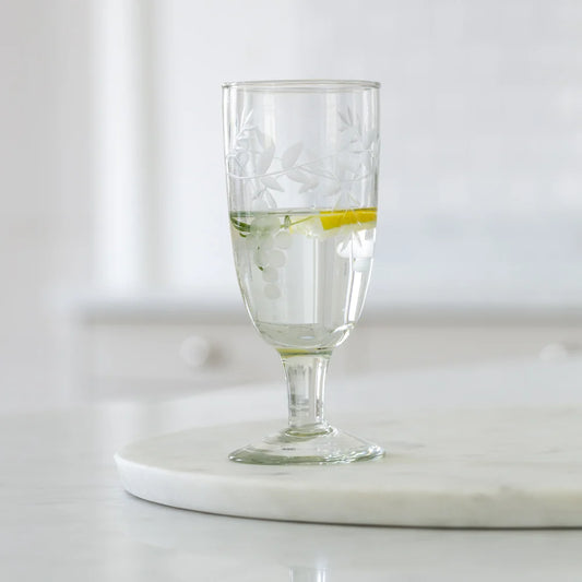 Champagne Glass - Rambling Vine Etching