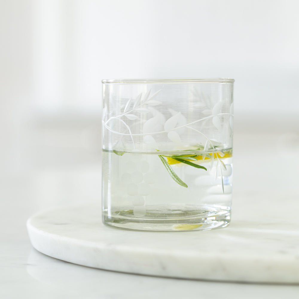 Water Tumbler - Rambling Vine Etching