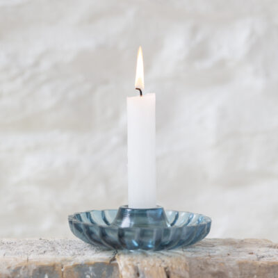 Scallop Candleholder - Blue