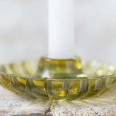 Scallop Candleholder - Amber