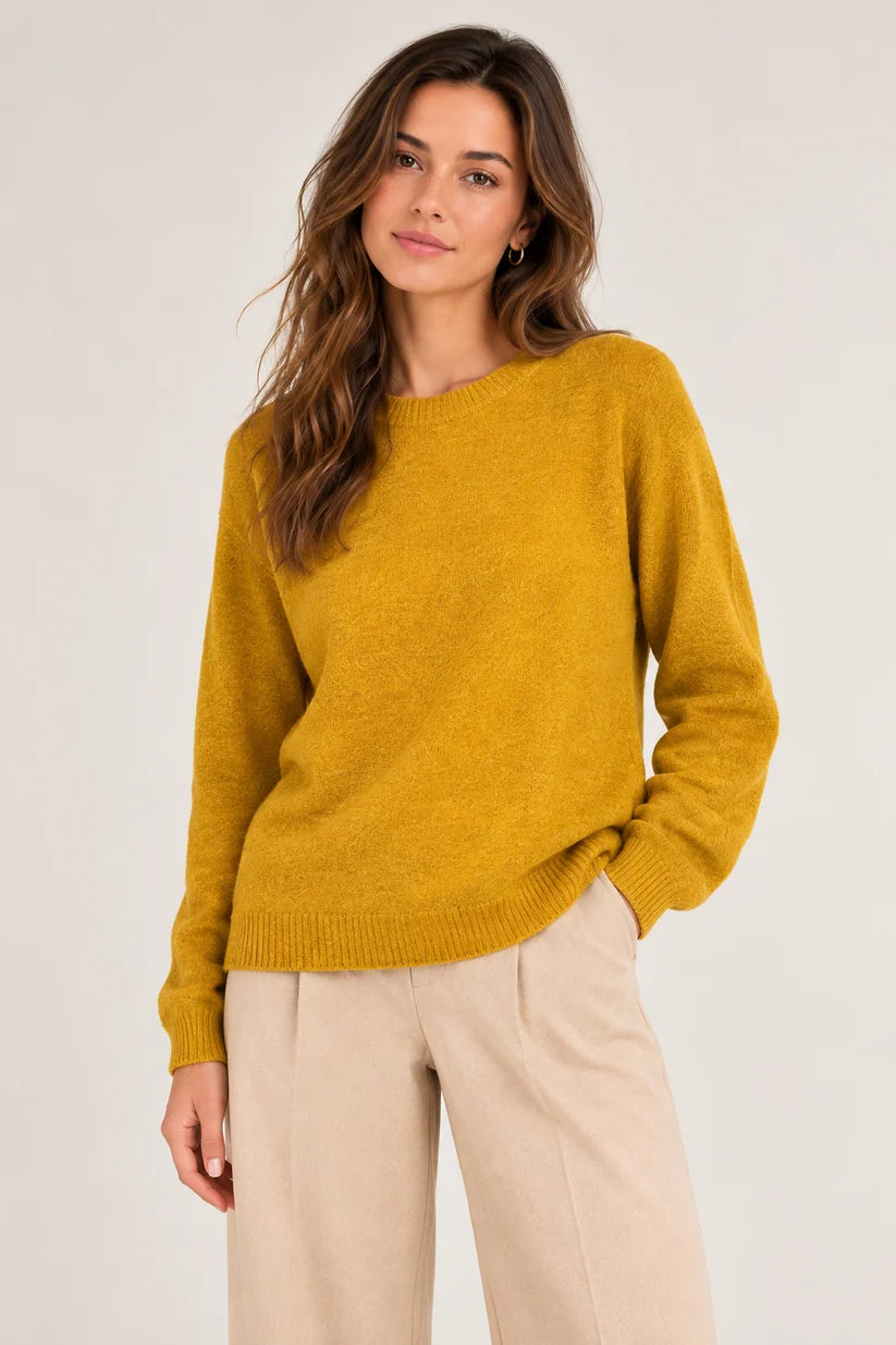 Mustard Baby Alpaca Jumper