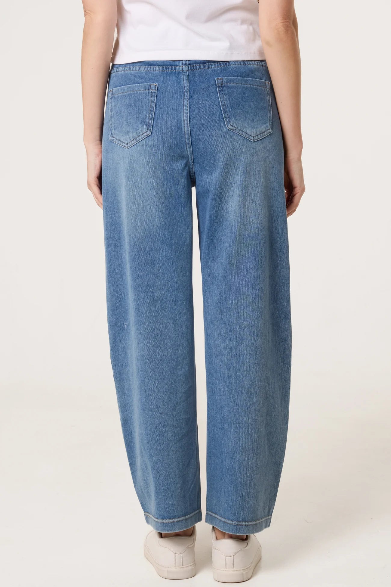 Lightweight Elastic Waist Jeans