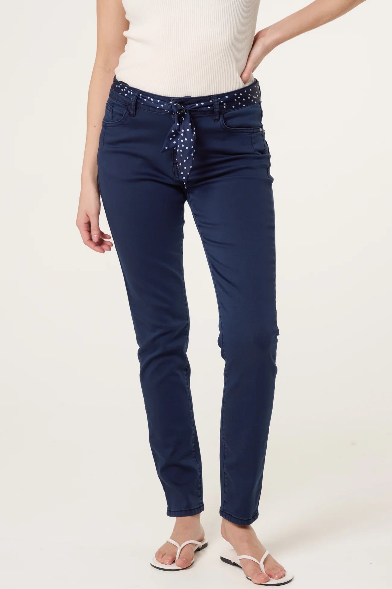 Navy Slim Leg Trouser