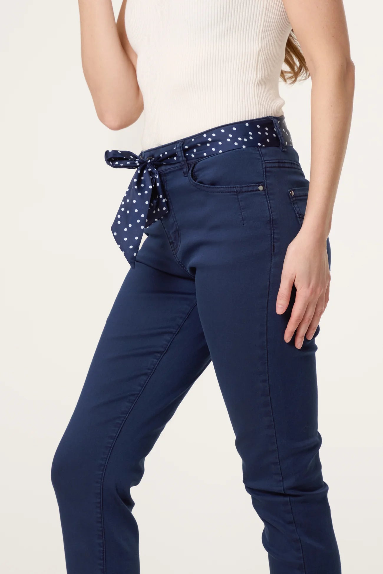 Navy Slim Leg Trouser
