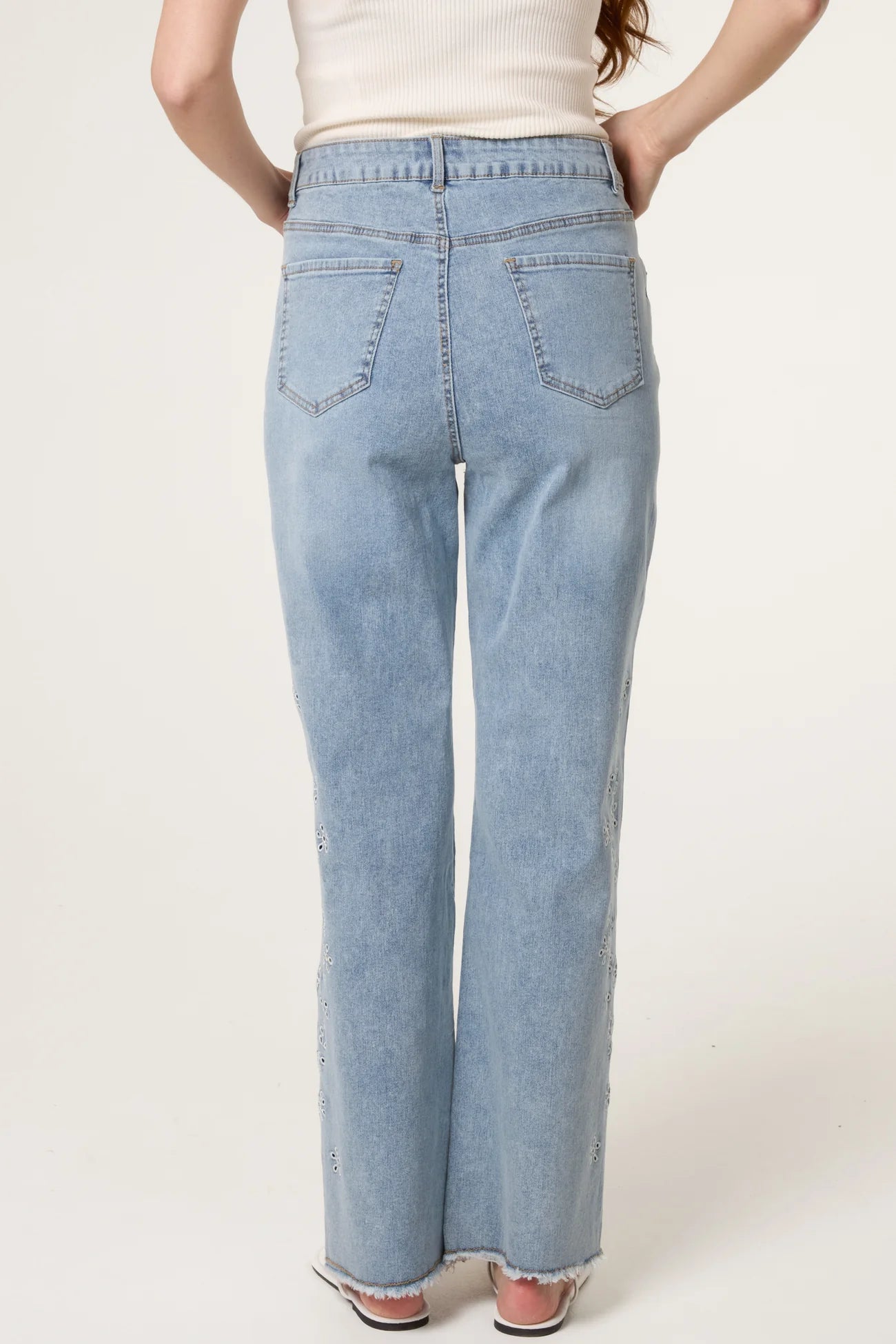 Floral Eyelet Jeans