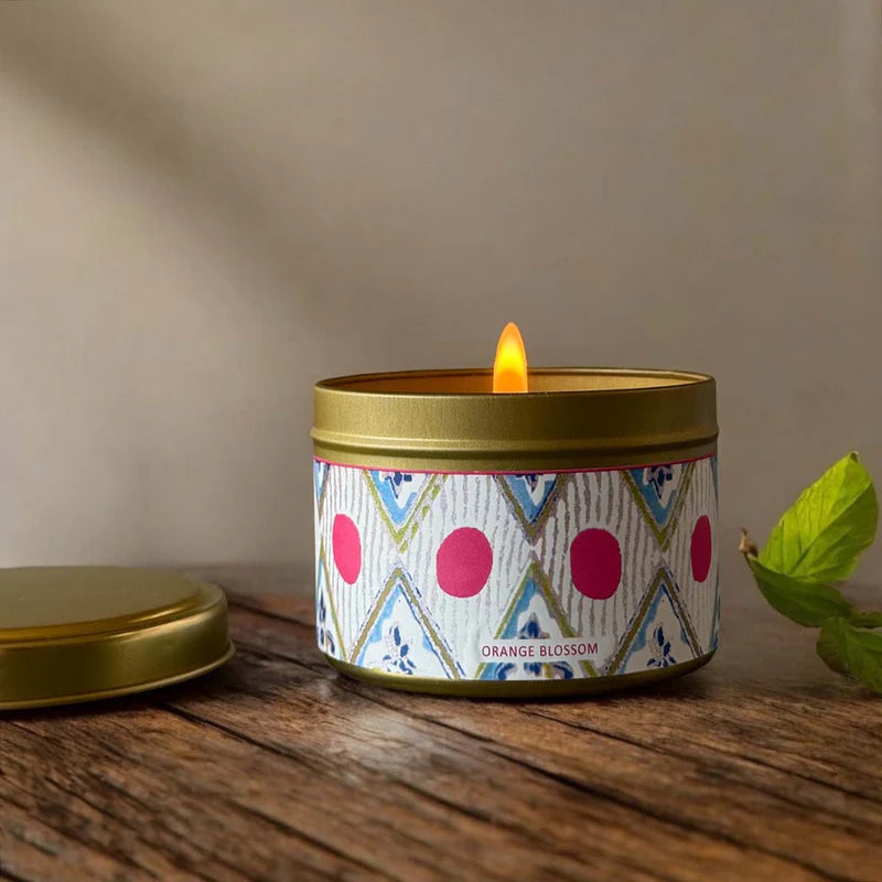 Orange Blossom Scented Tin Candle