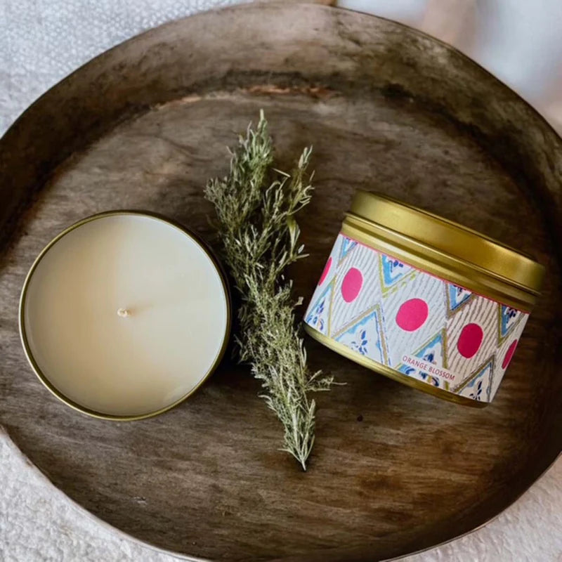 Orange Blossom Scented Tin Candle