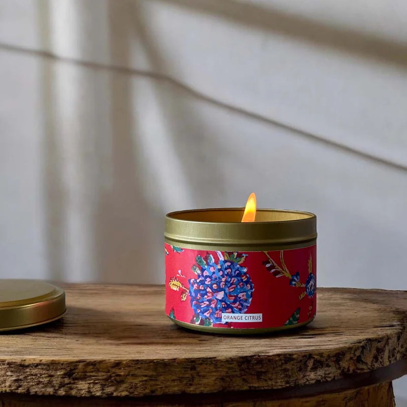 Orange Citrus Scented Tin Candle