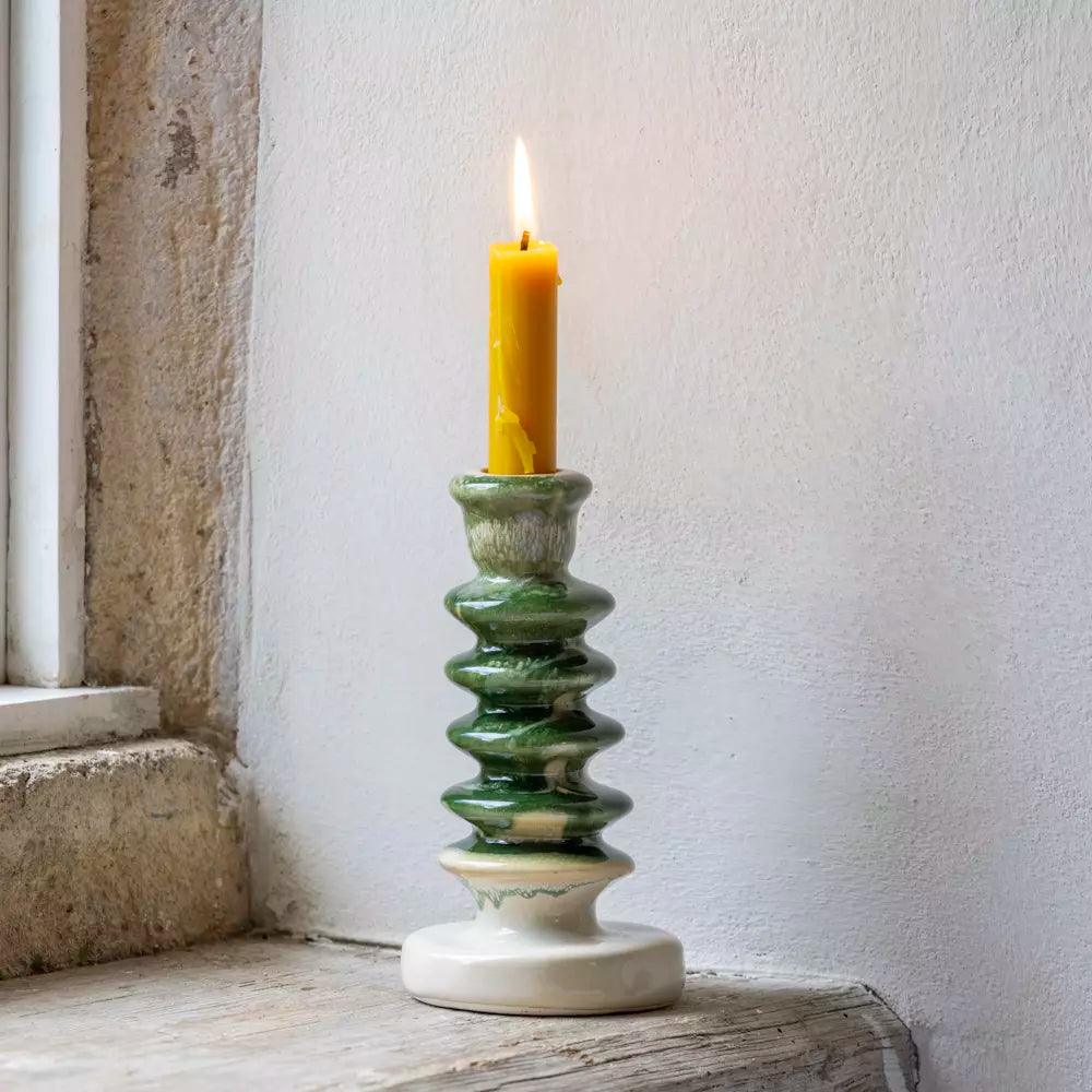 Glazed Candlestick Green