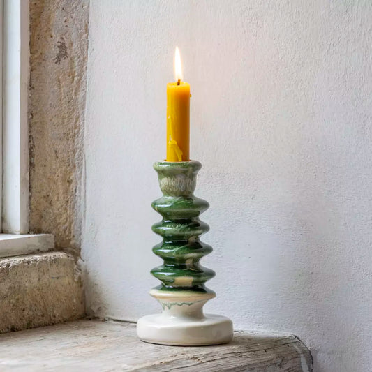 Glazed Candlestick Green