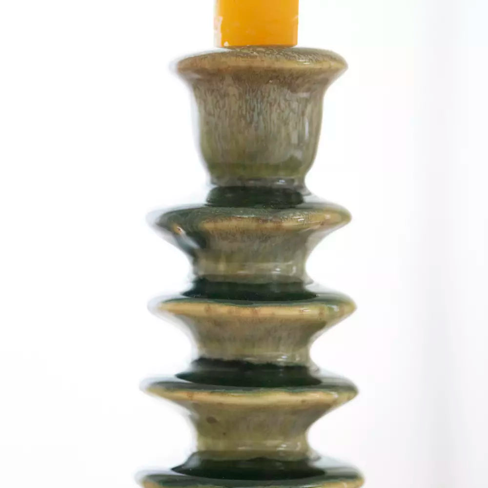 Glazed Candlestick Green