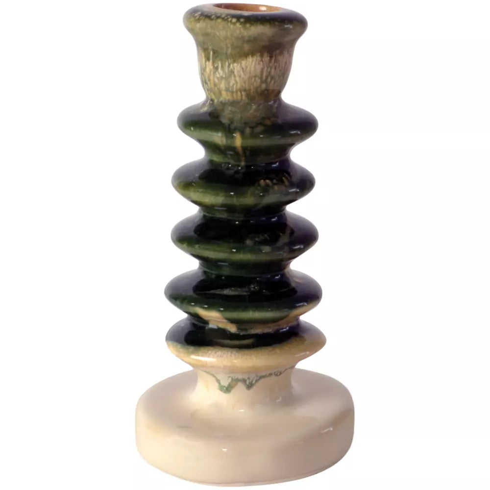 Glazed Candlestick Green