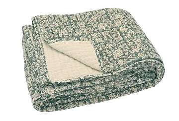 Provence Quilted Throw - Grey/Sage