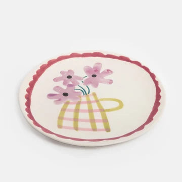 Lilac Flowers In Vase Plate