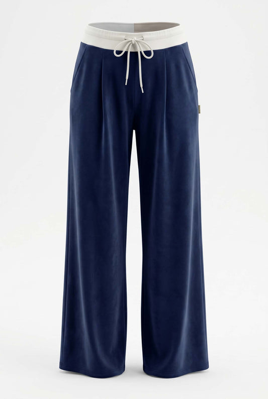 Kira Modal Trouser, Navy/Winter White