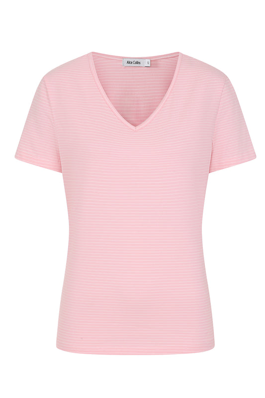 Pippa Striped Tee - Candy Floss