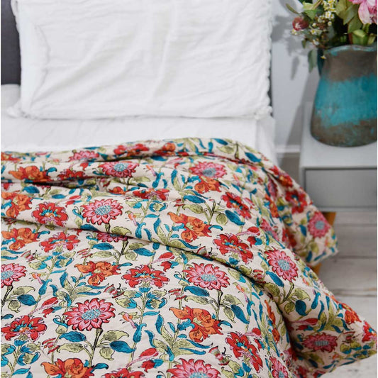 Floral Garden Print Quilt