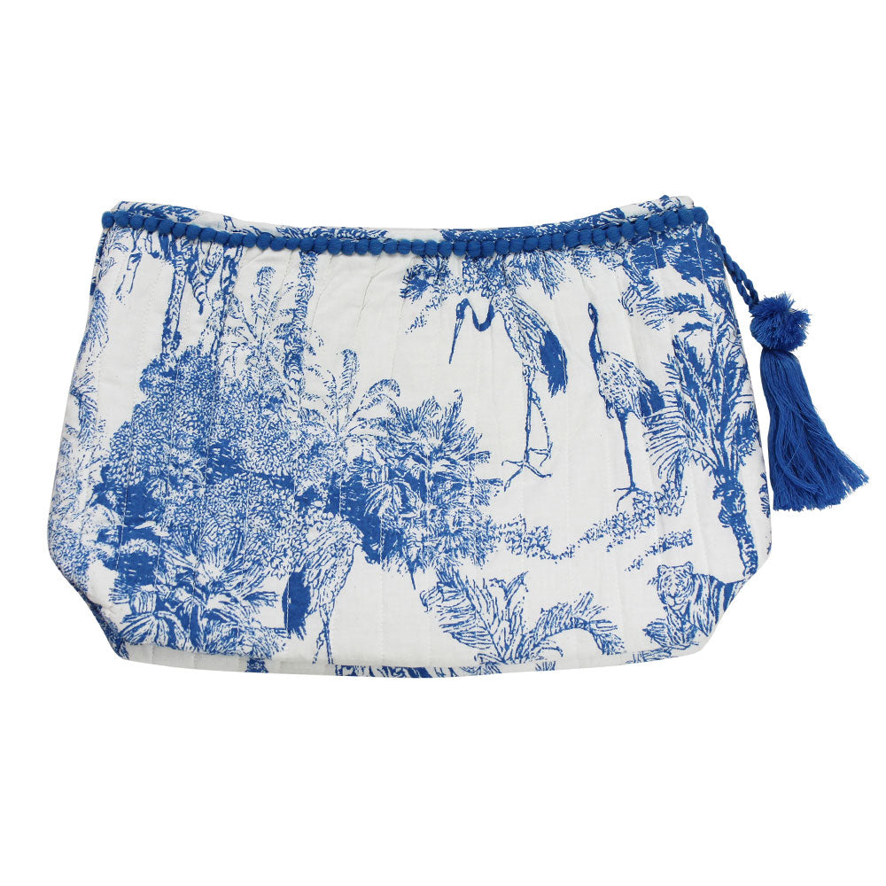 Blue & White Toile Wash Bag