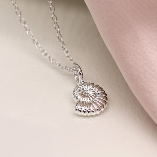 1086 - Ammonite Pendant Necklace - Sterling Silver