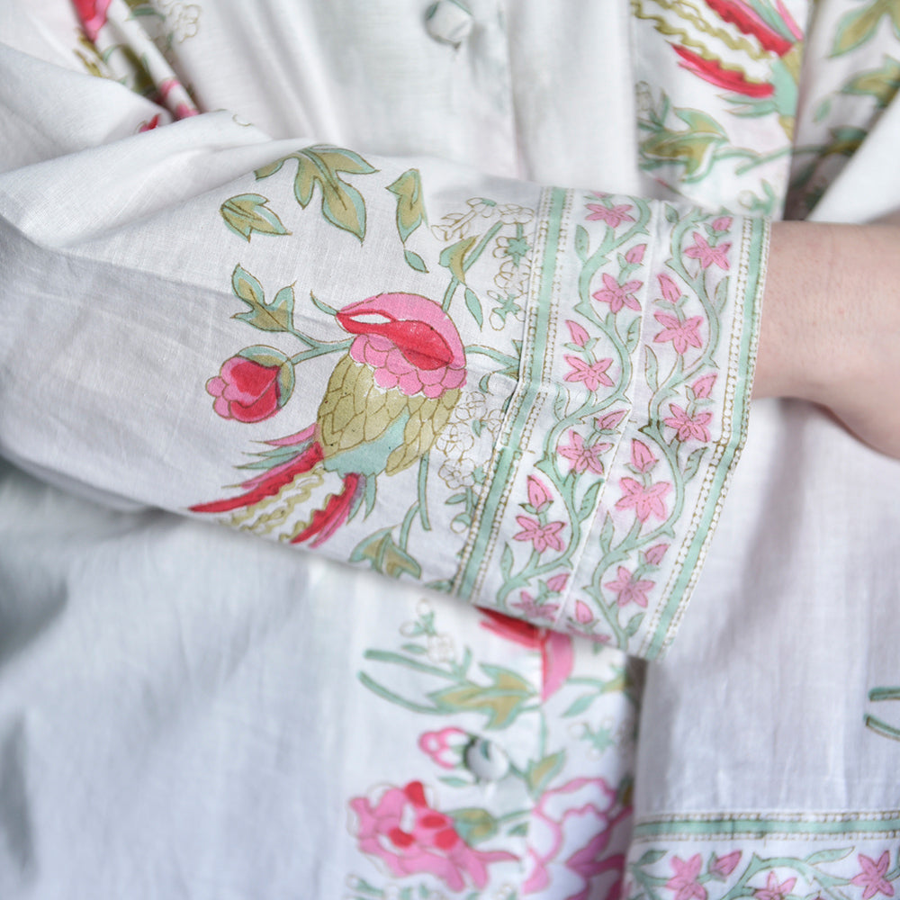 Pink & Mint Block Print Pyjamas