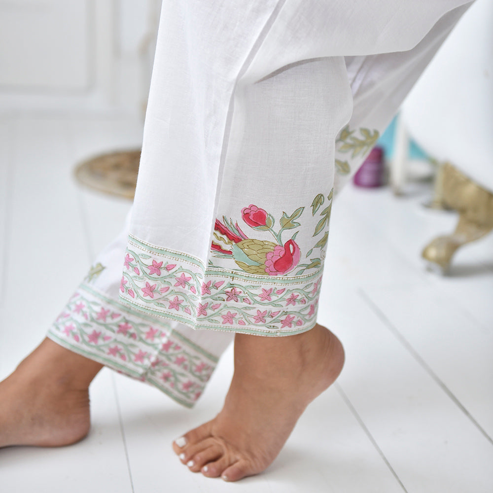 Pink & Mint Block Print Pyjamas
