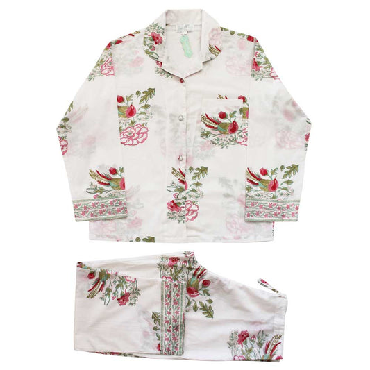 Pink & Mint Block Print Pyjamas