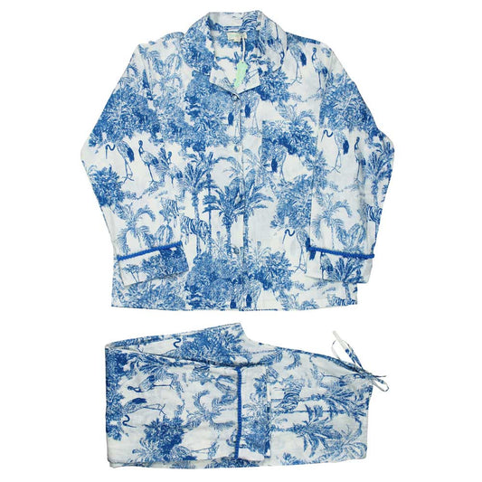 Blue & White Toile Pyjama S/M