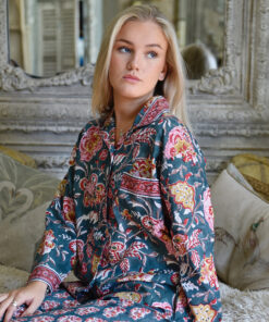 Pine Green Multi Floral Print Pyjamas