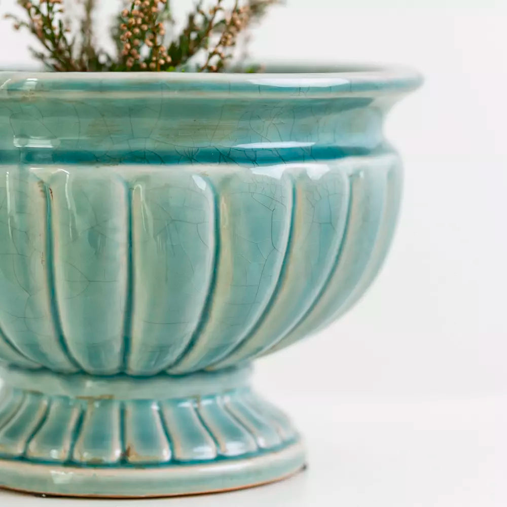 Samos Sea Blue Ornate Planter