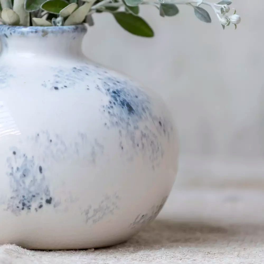 Cassis Stoneware Stem Vase