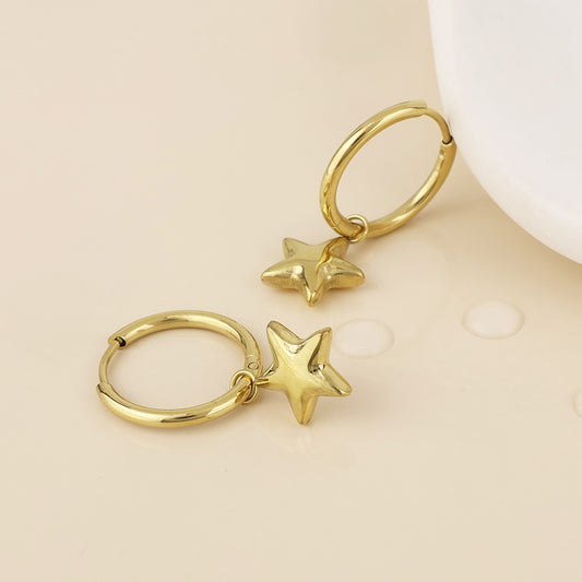 (156) Starlet, Star Charm Earrings