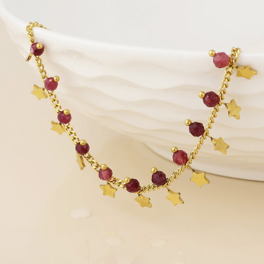 (175) Pixi, Ruby & Star Necklace