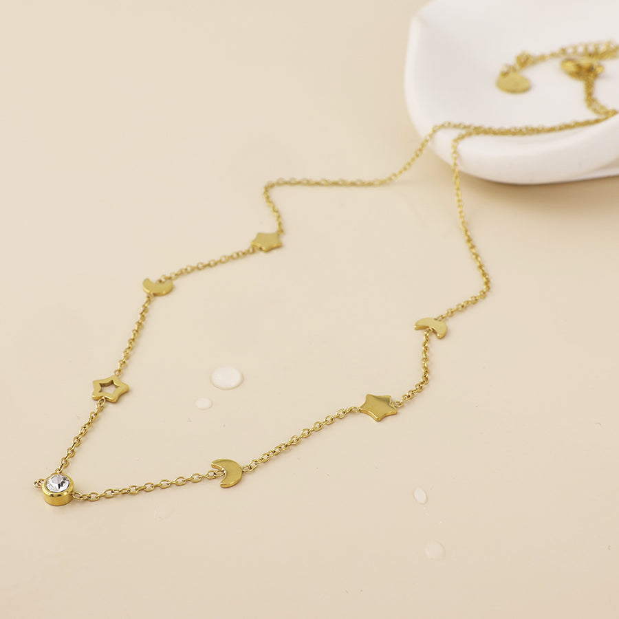 (183) Lumi, Celestial & Crystal Necklace