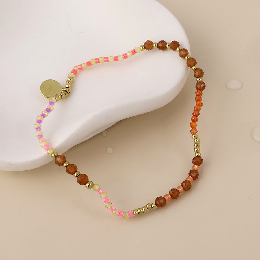 (193) Electra, Terracotta Bead Bracelet