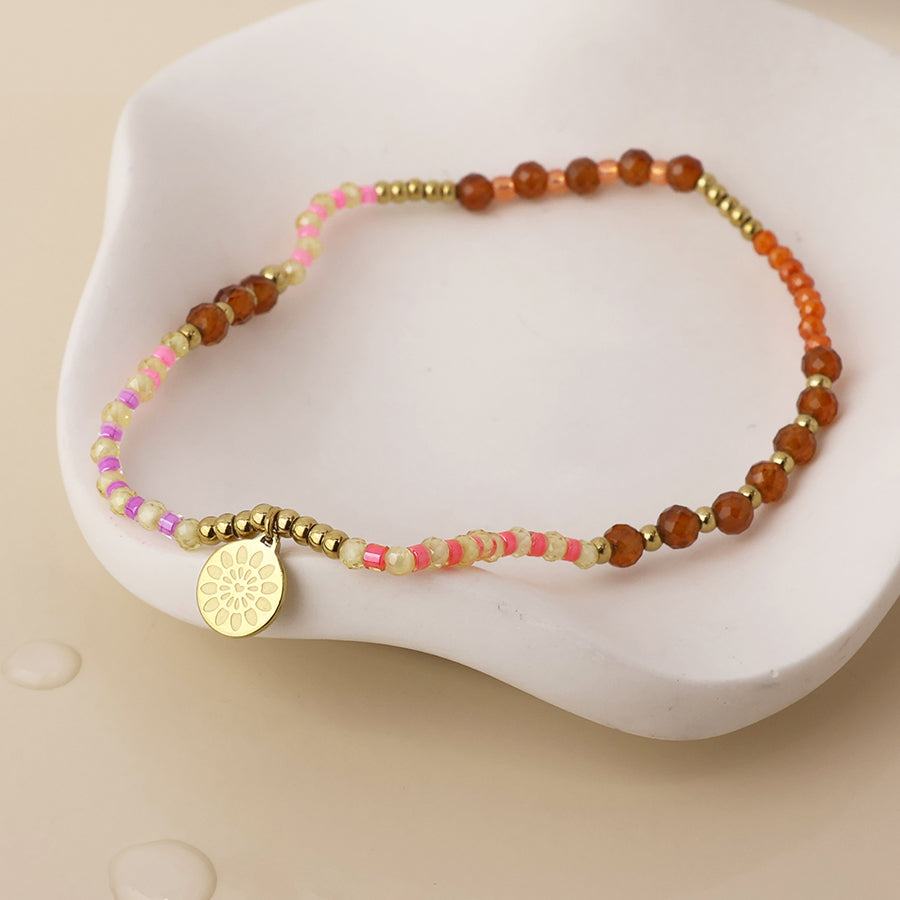 (193) Electra, Terracotta Bead Bracelet