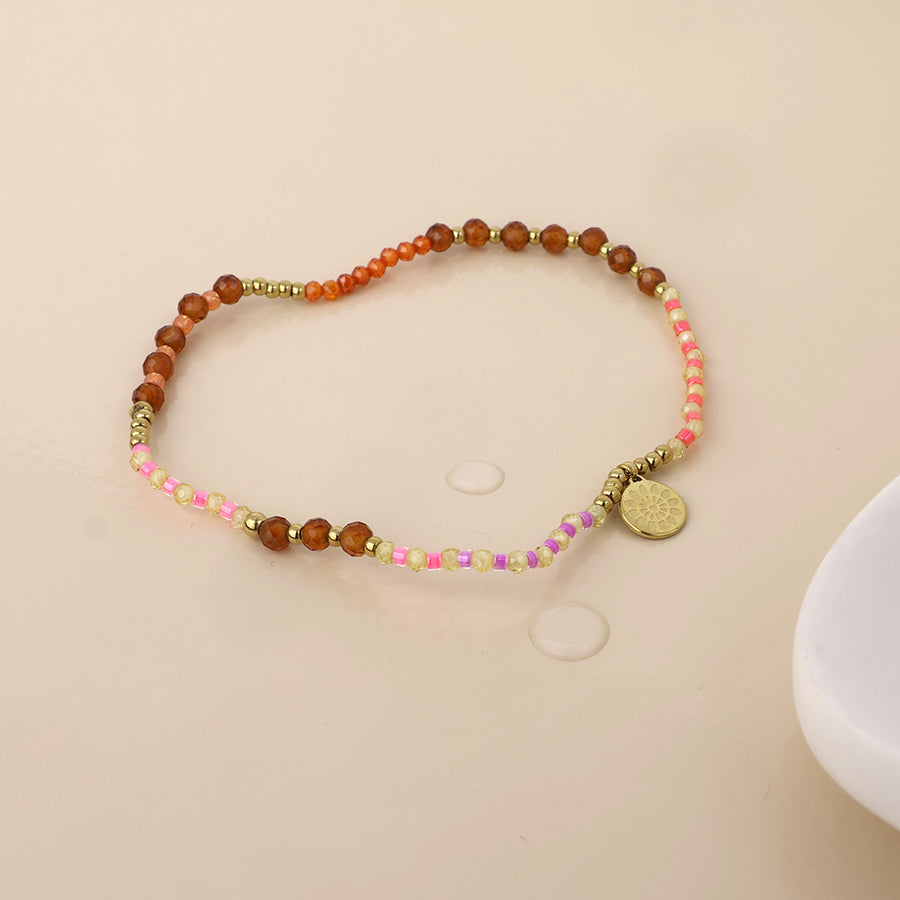 (193) Electra, Terracotta Bead Bracelet