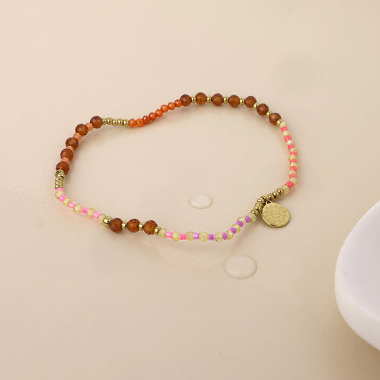 (193) Electra, Terracotta Bead Bracelet