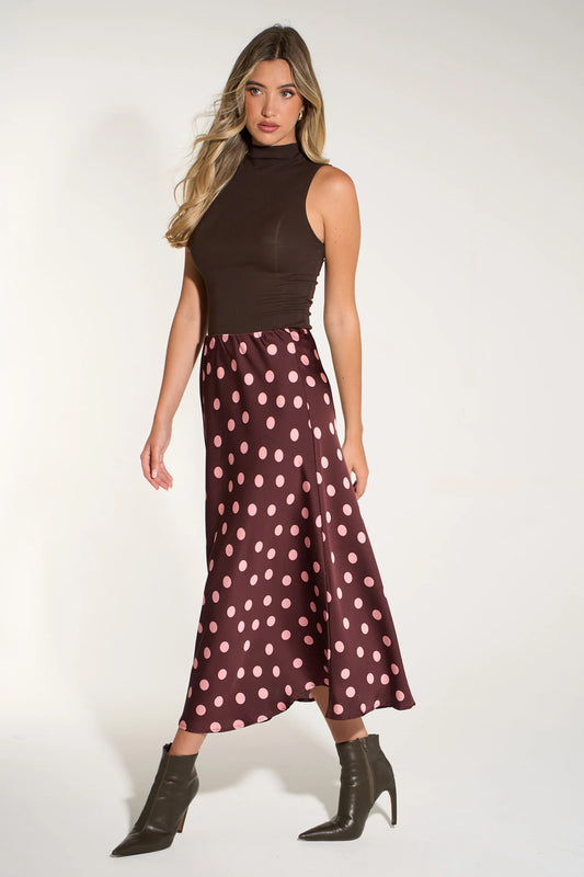 Pink/Berry Dotted Slip Skirt