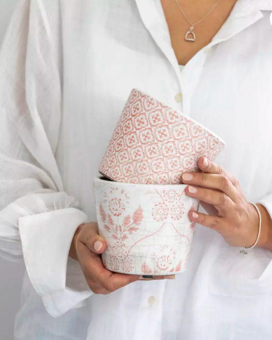 Old Style Dutch Pots Rose Pink 3 Designs