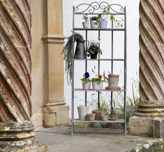 Ornate Metal Plant Stand / Bookcase