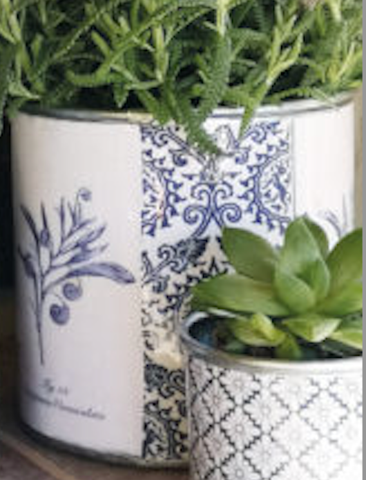 Tin Planters - Flora Botanica - Delft Blue